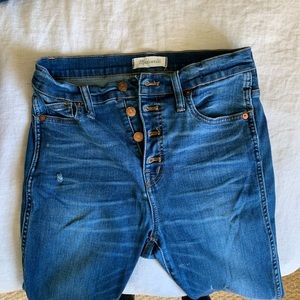 Madewell button fly high rise skinny jeans sz 28